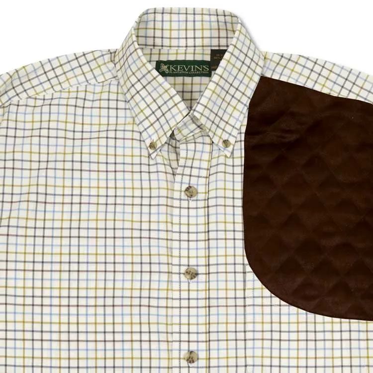 Kevin's Moss Green Tattersall Performance Left Hand Long Sleeve Shooting Shirt